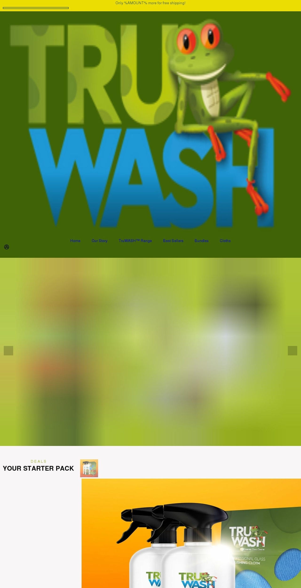 truwash.co.uk shopify website screenshot