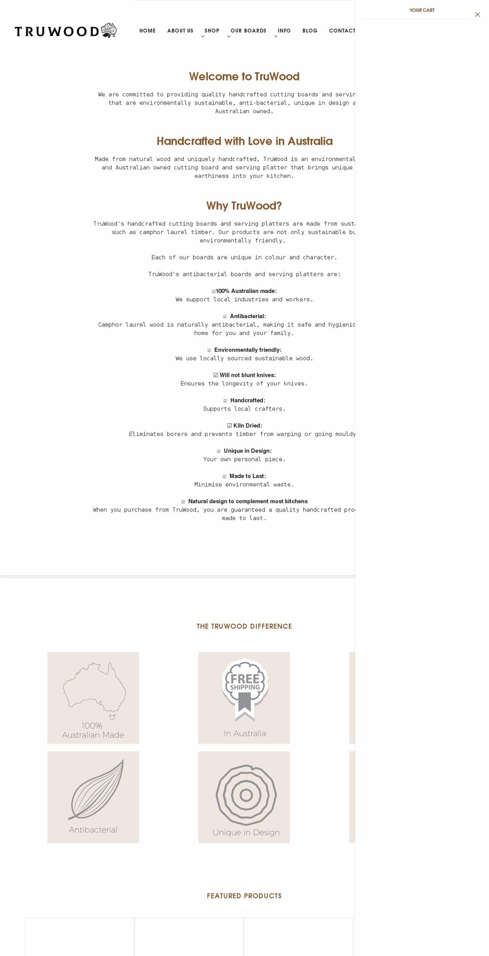 truwoodaustralia.com shopify website screenshot