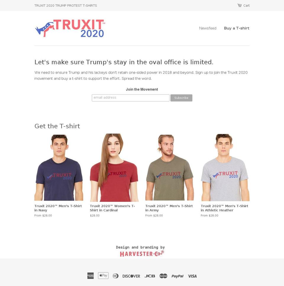 truxit2020.com — Shopify storefront screenshot