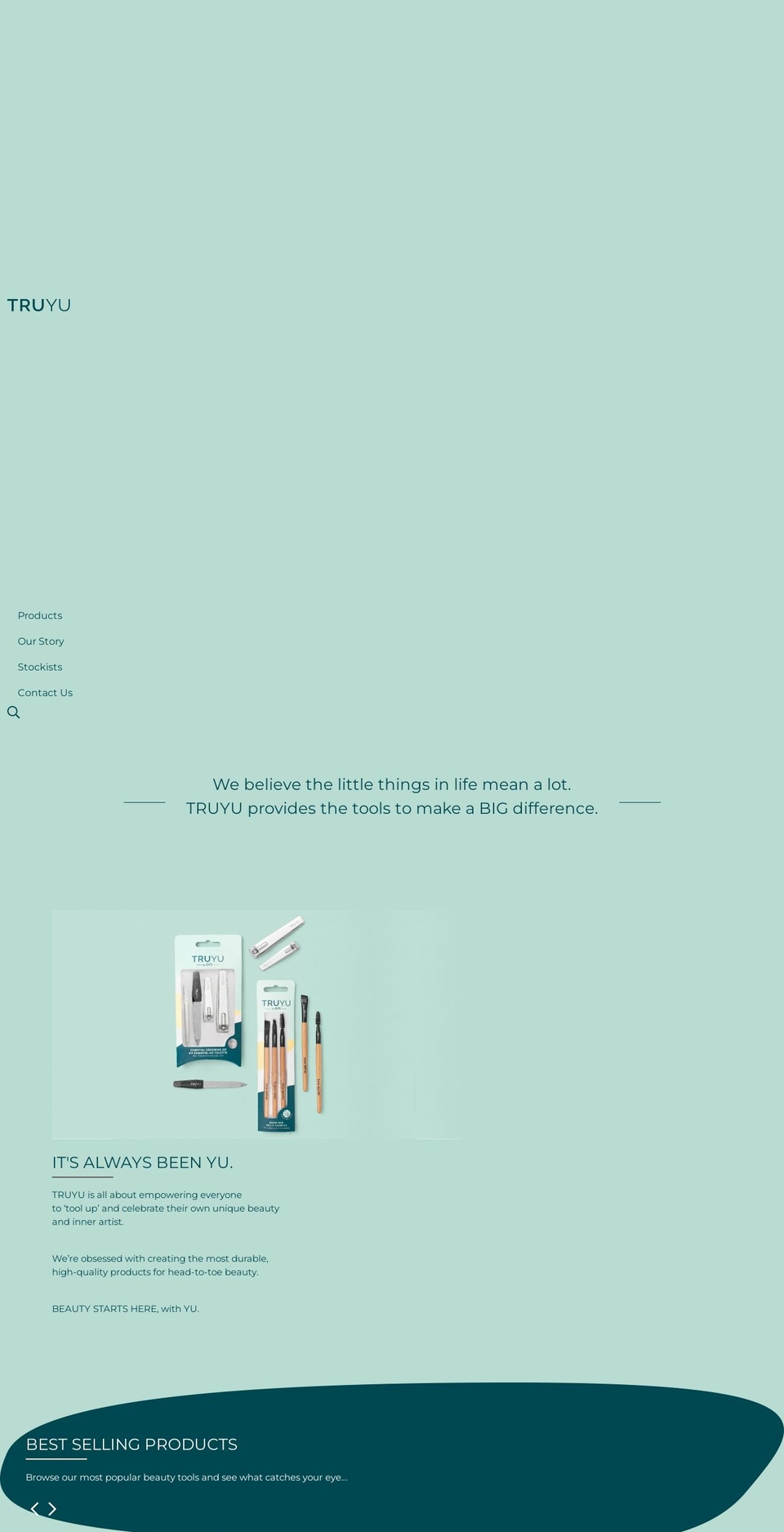 truyubeauty.com shopify website screenshot