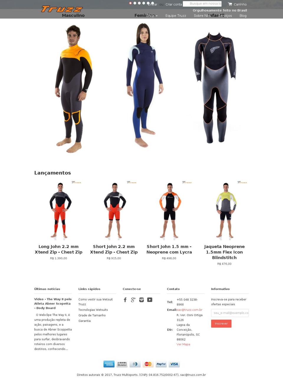 truzzmultisports.com.br shopify website screenshot