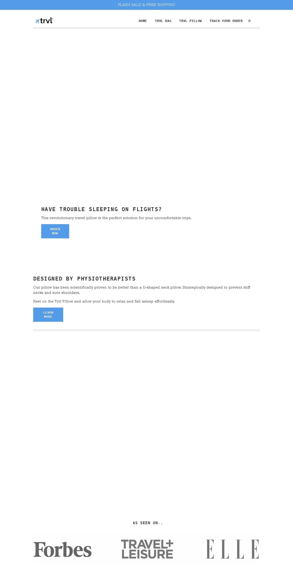 trvlbrand.com shopify website screenshot