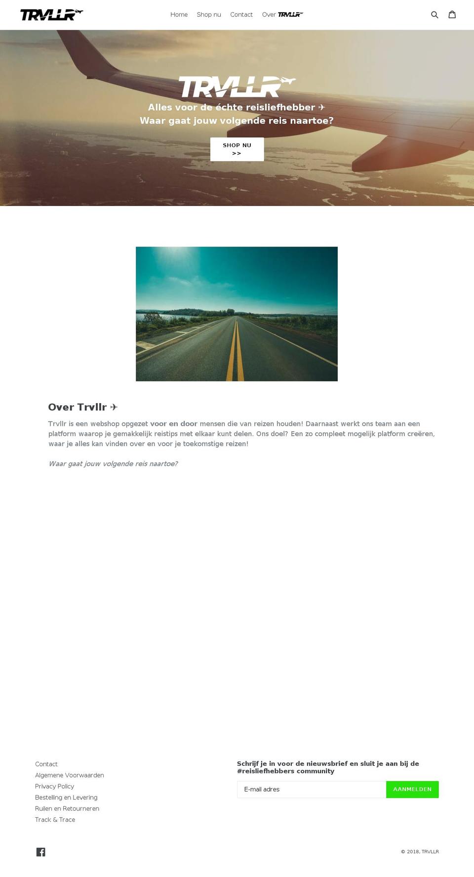 trvllr.net shopify website screenshot