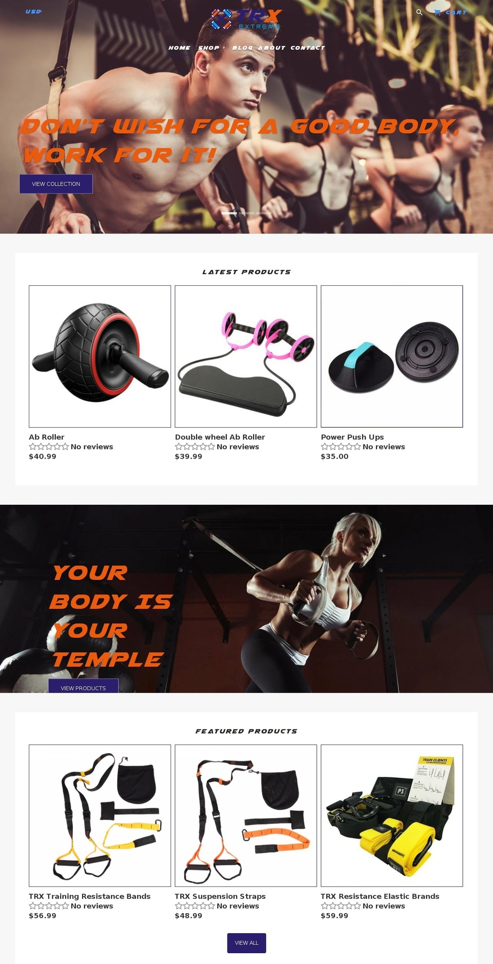 trxextreme.com shopify website screenshot
