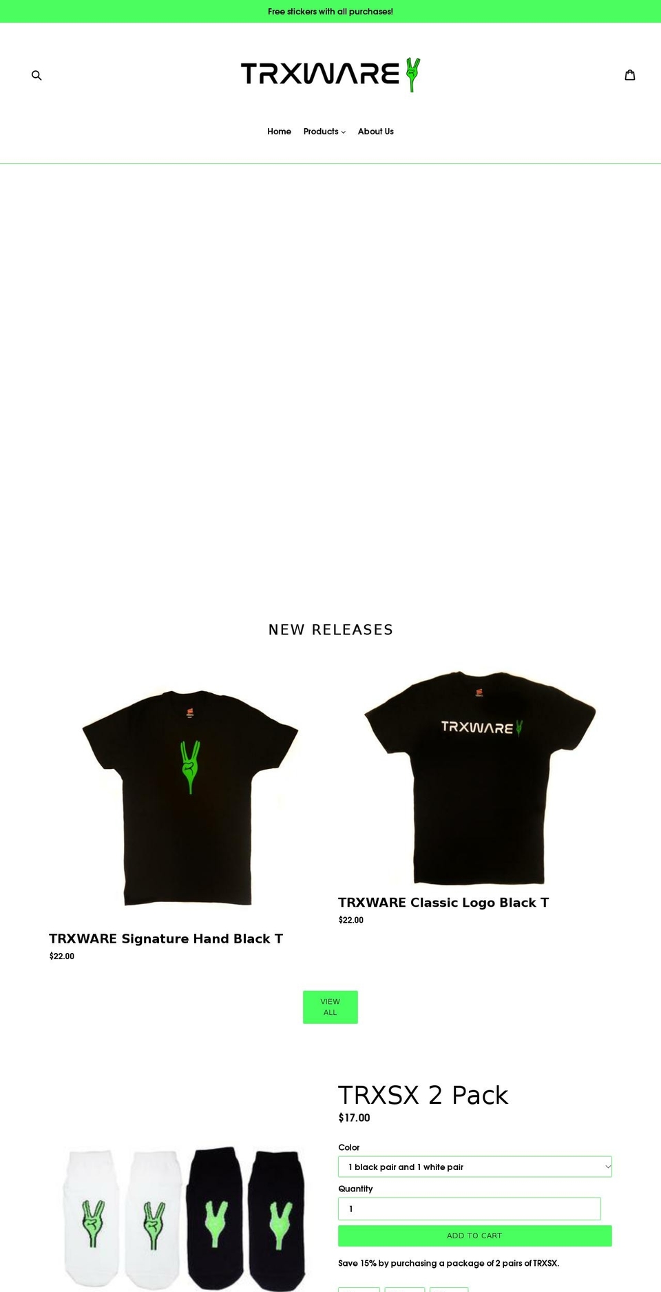 trxwear.com — Shopify storefront screenshot