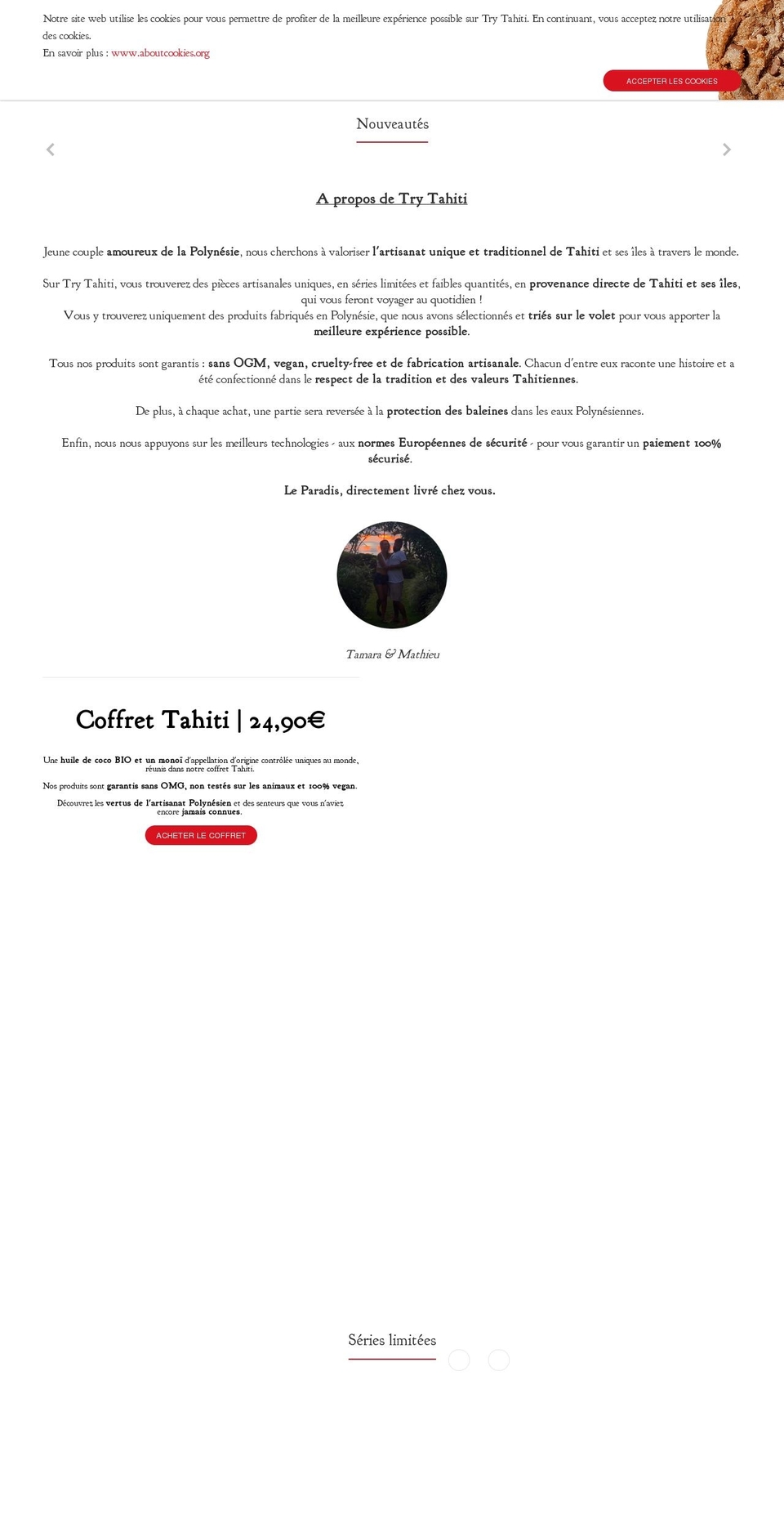 try-tahiti.com shopify website screenshot