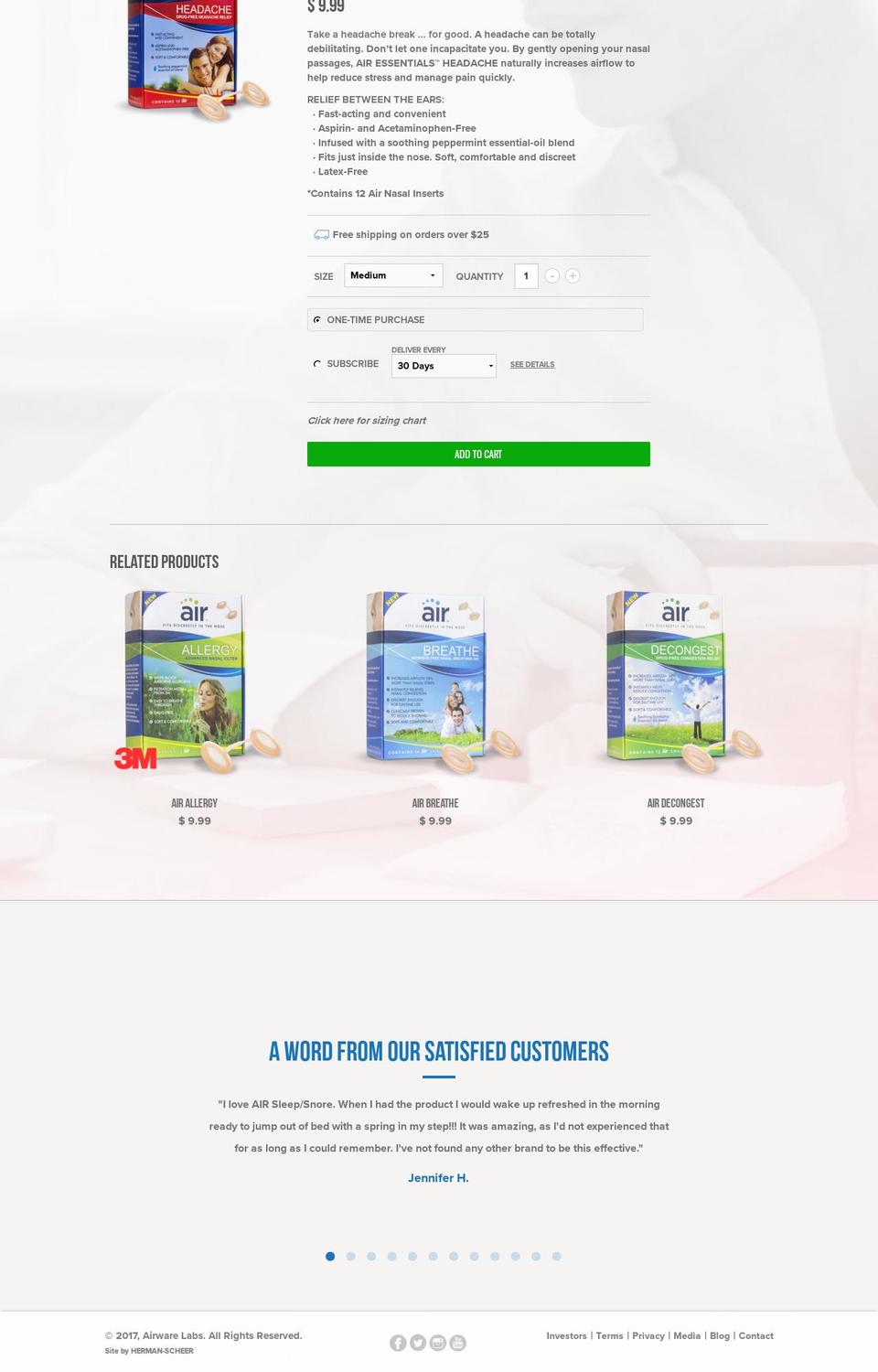 shopify-foundation-theme-master Shopify theme site example tryairheadache.com