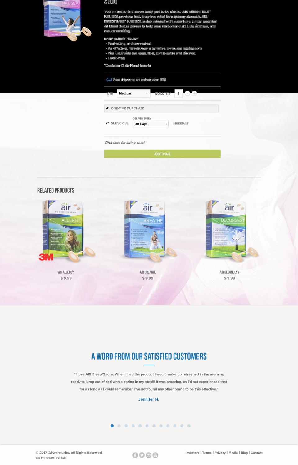 shopify-foundation-theme-master Shopify theme site example tryairnausea.com