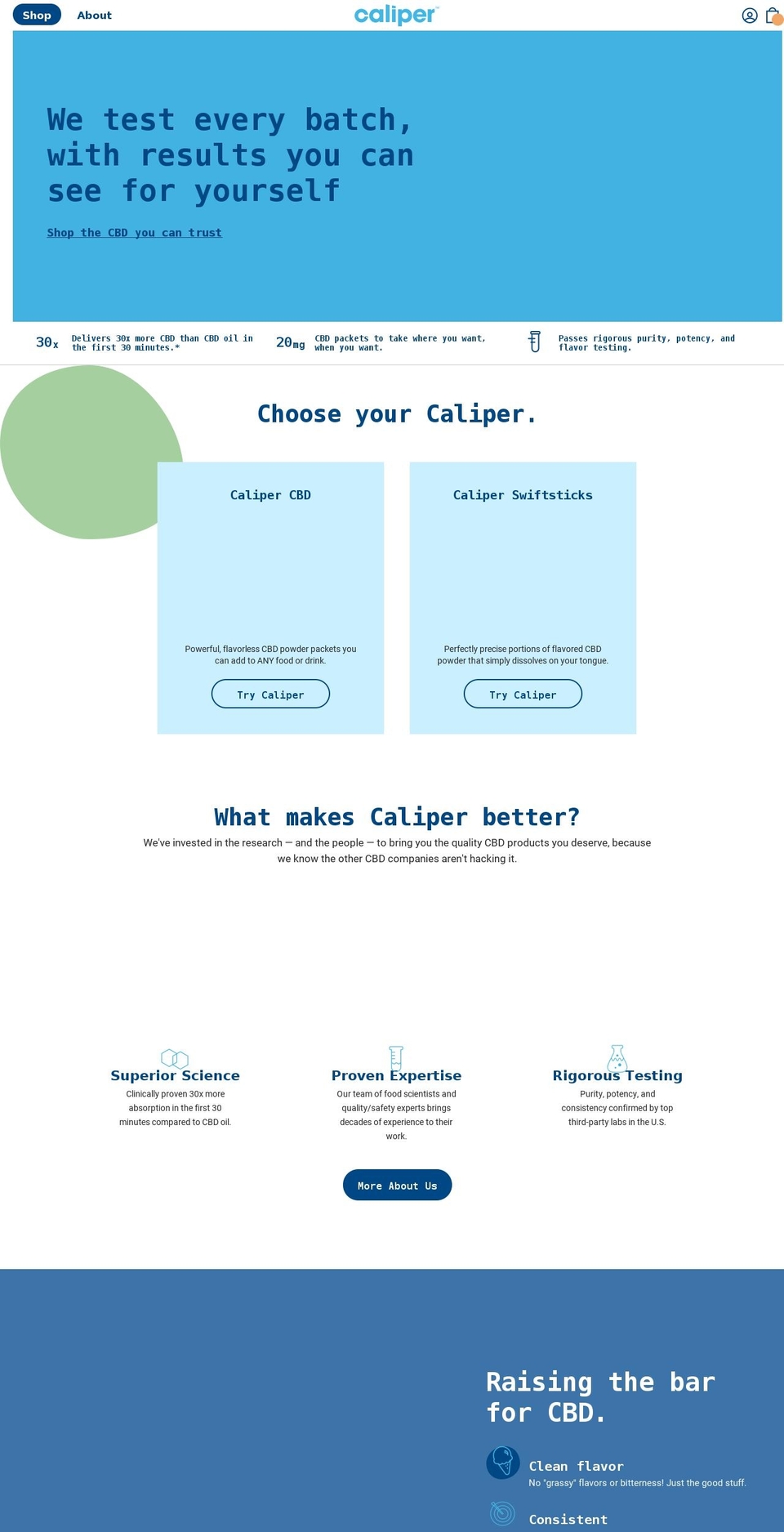 trycaliper.com shopify website screenshot