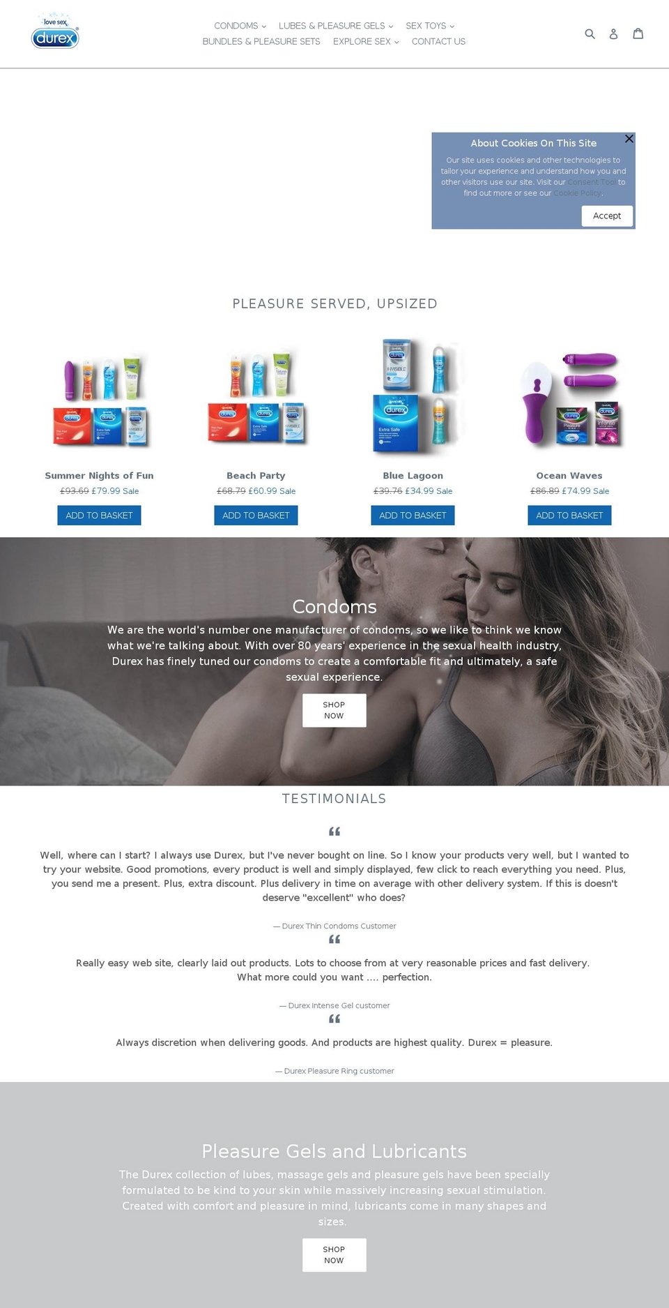 trydurex.biz shopify website screenshot