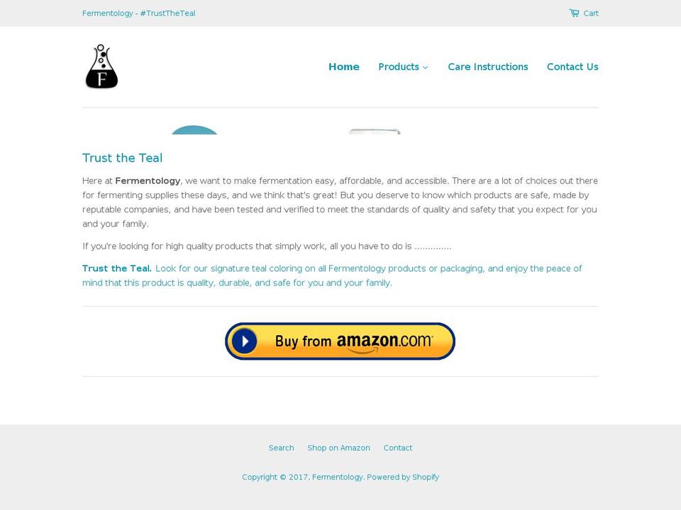 tryfermentology.com shopify website screenshot