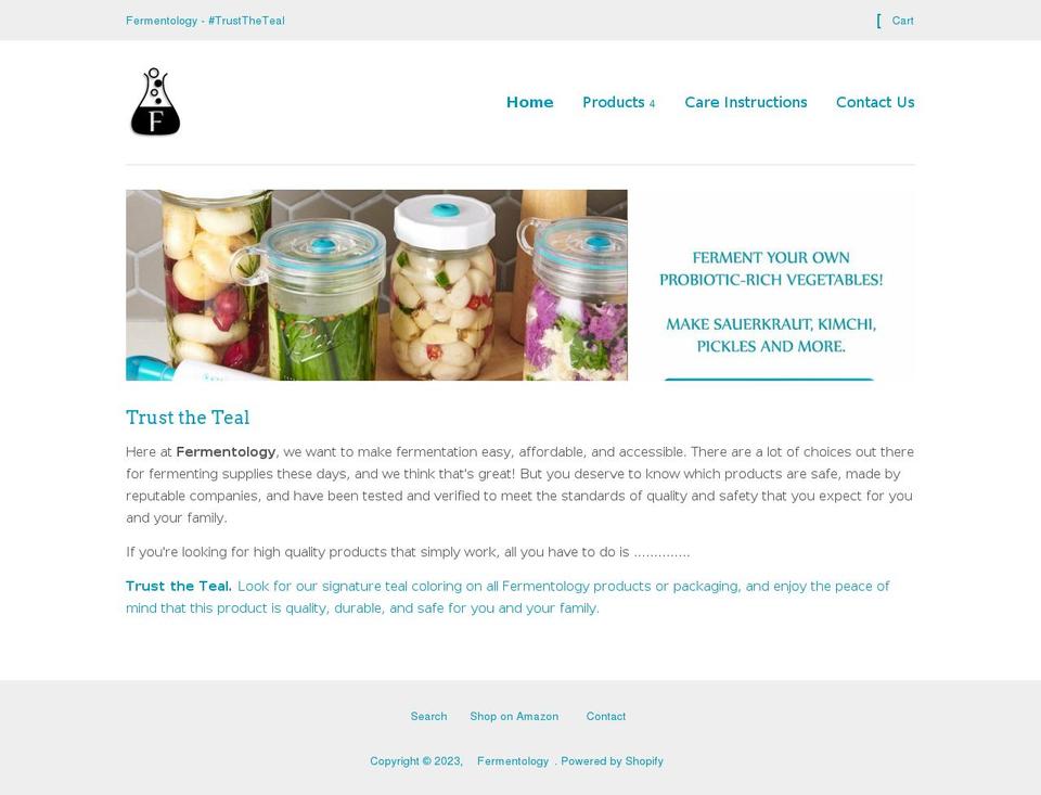 tryfermentology.myshopify.com shopify website screenshot