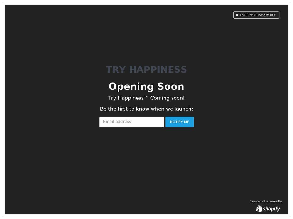 tryhappiness.com — Shopify storefront screenshot