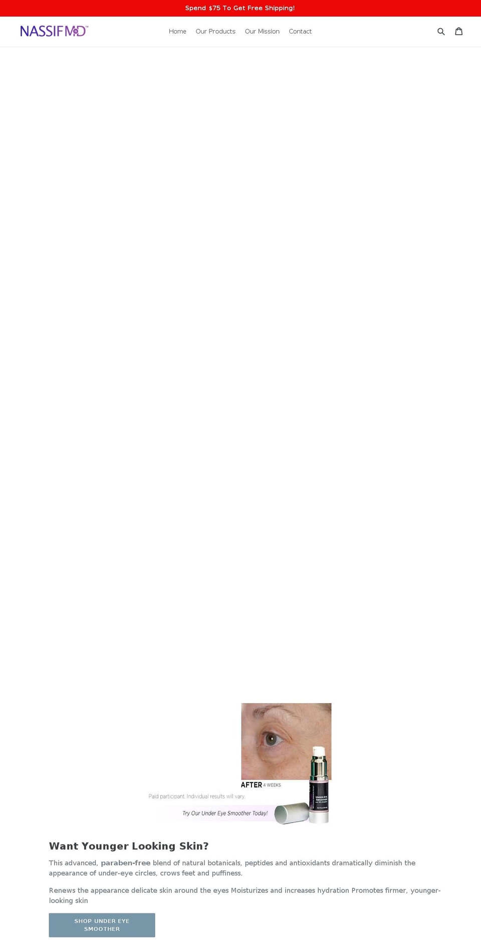 trynassifskincare.com shopify website screenshot