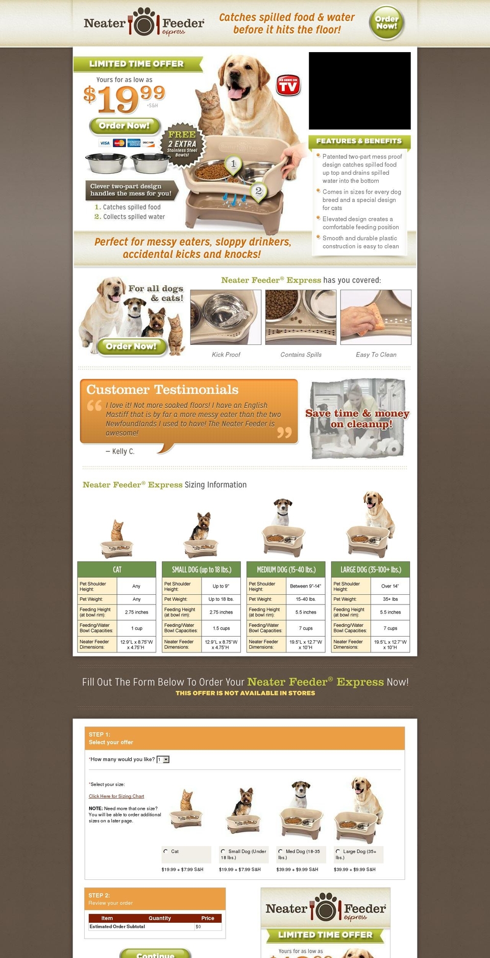 tryneaterfeeder.com shopify website screenshot