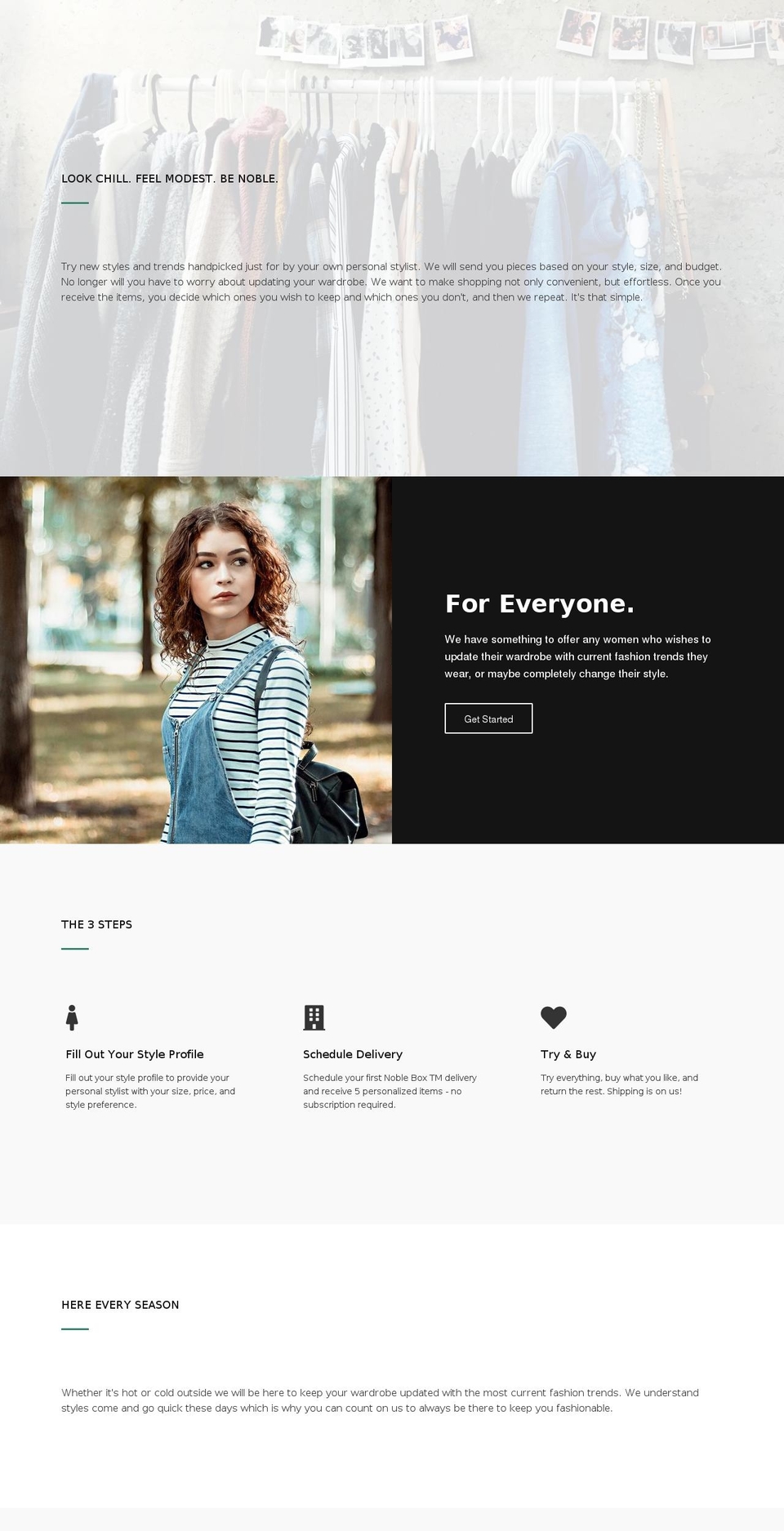 trynoble.com — Shopify storefront screenshot