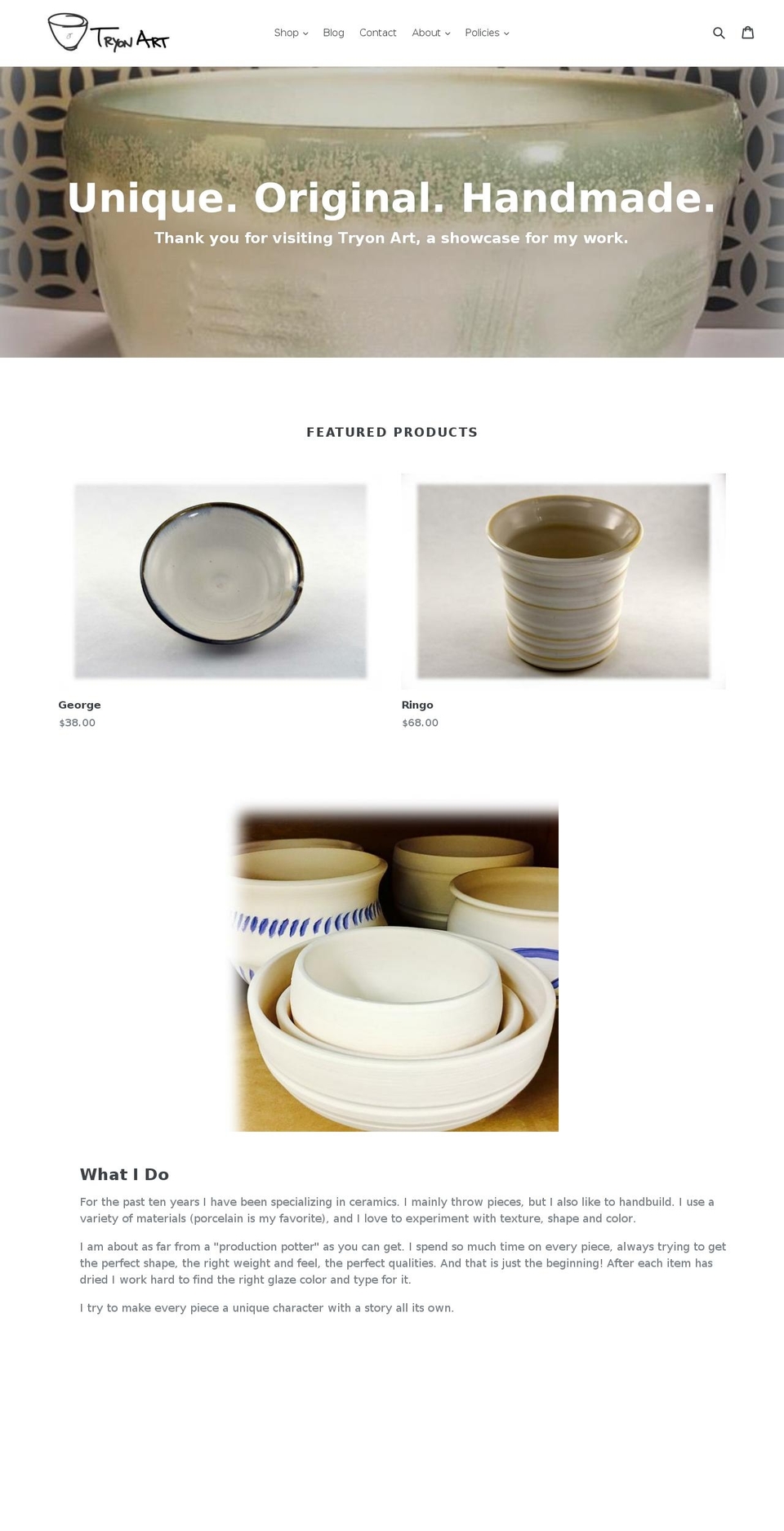tryonart.com shopify website screenshot