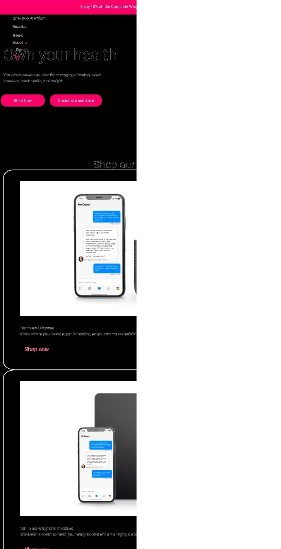 onedrop-shopify-v3 Shopify theme site example tryonedrop.com