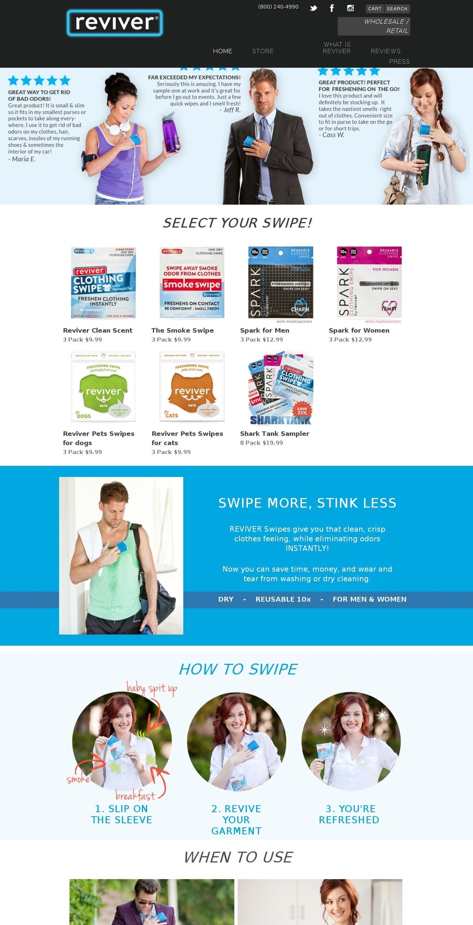 tryreviver.com shopify website screenshot