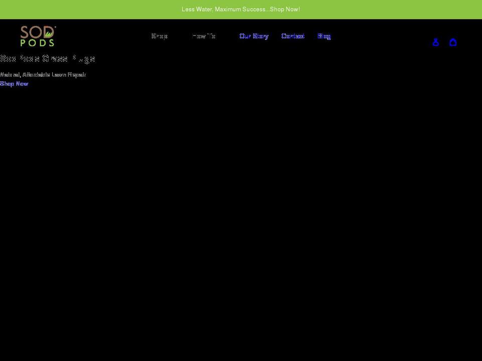 trysodpods.com shopify website screenshot
