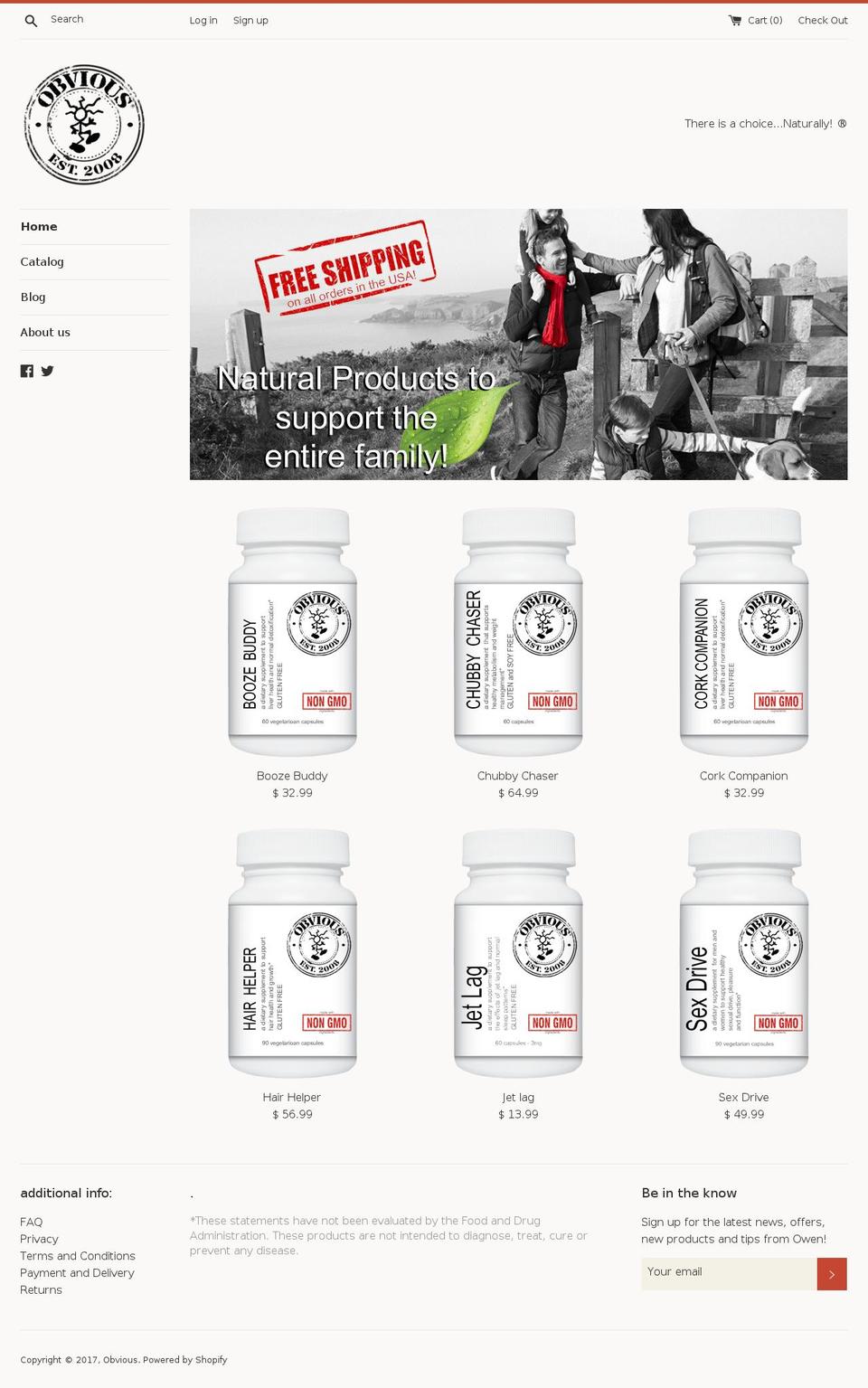 trysomethingobvious.com shopify website screenshot