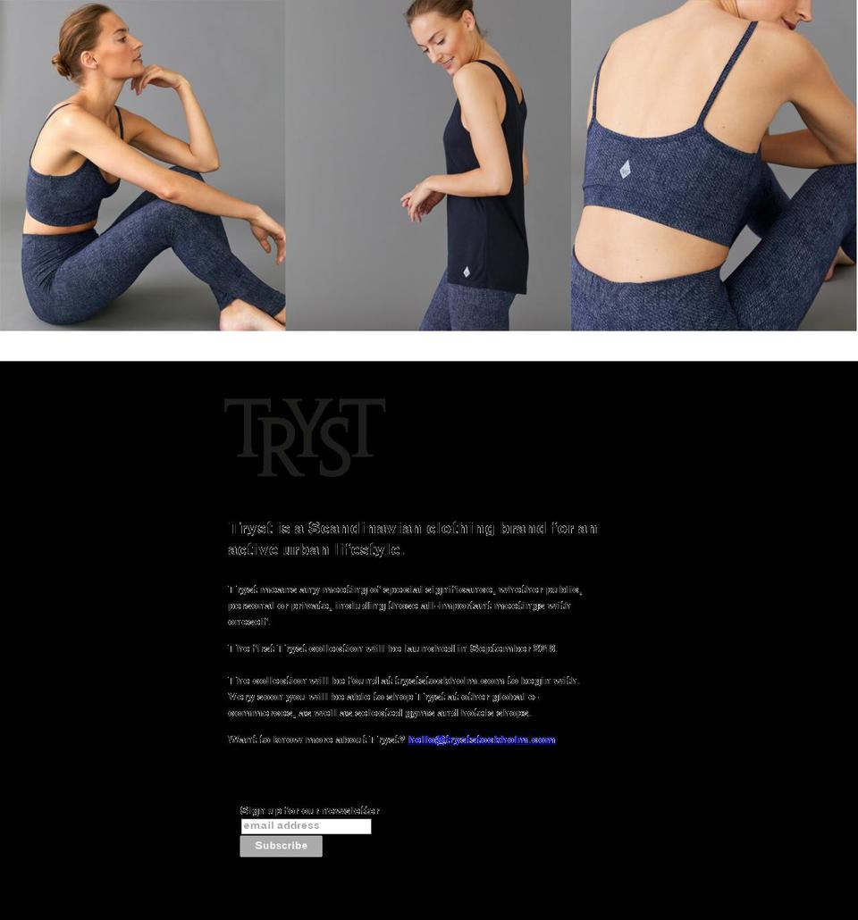 tryst.se shopify website screenshot