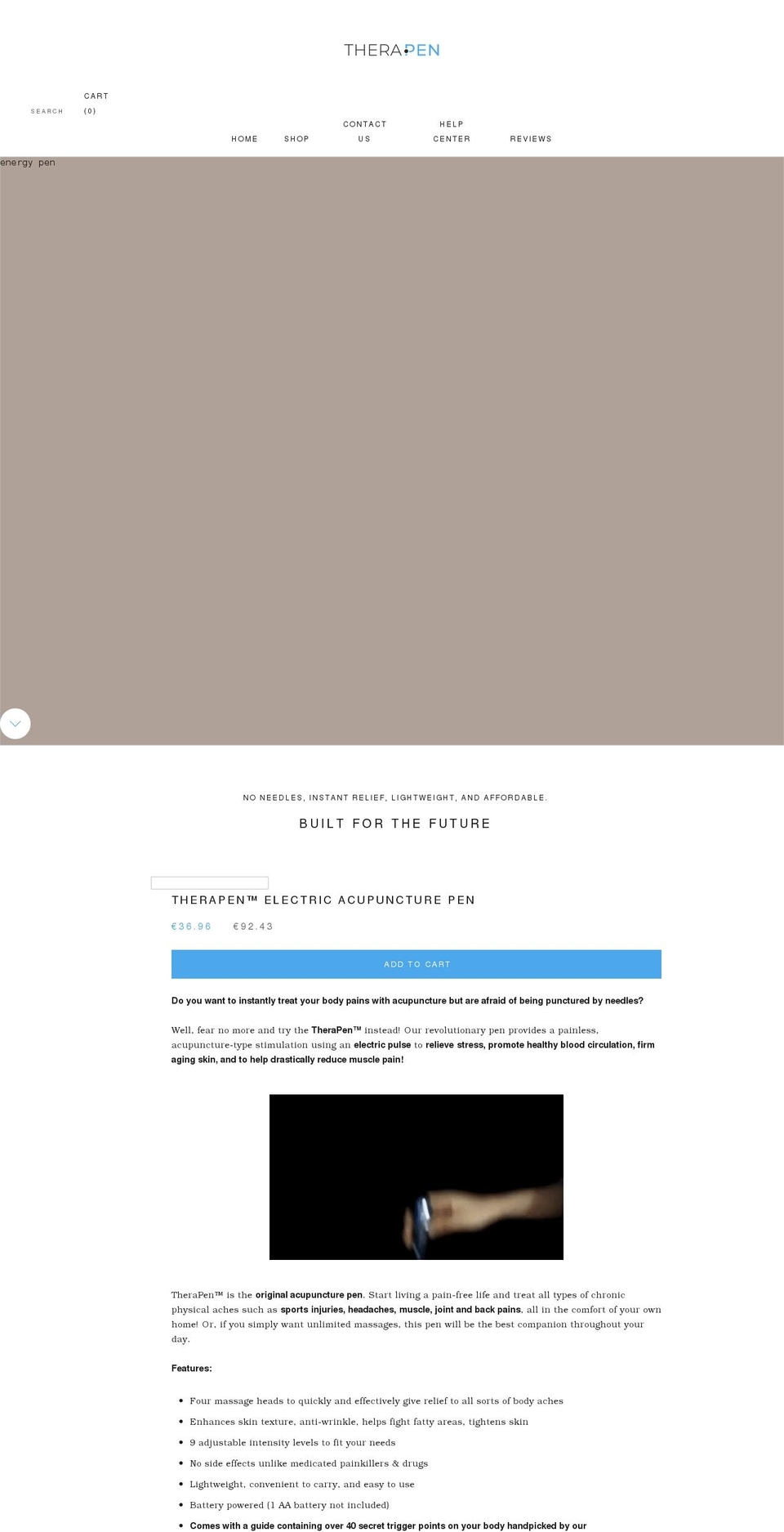 trytherapen.com shopify website screenshot