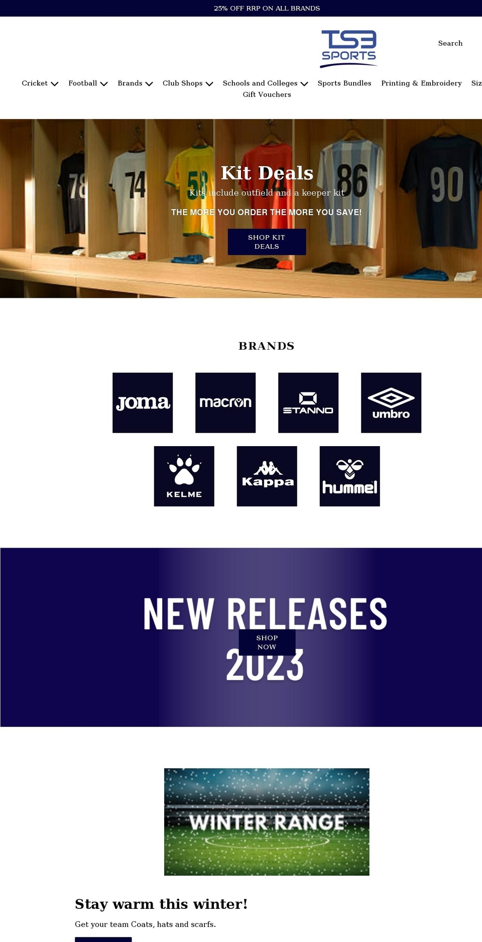 ts3sports.co.uk shopify website screenshot