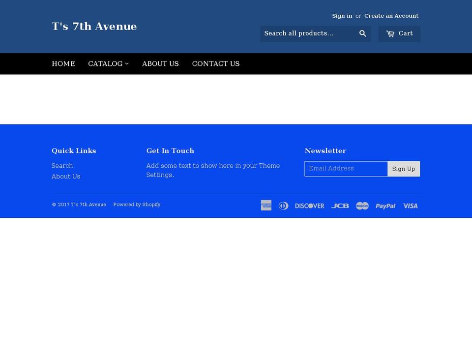 ts7thavenue.com shopify website screenshot