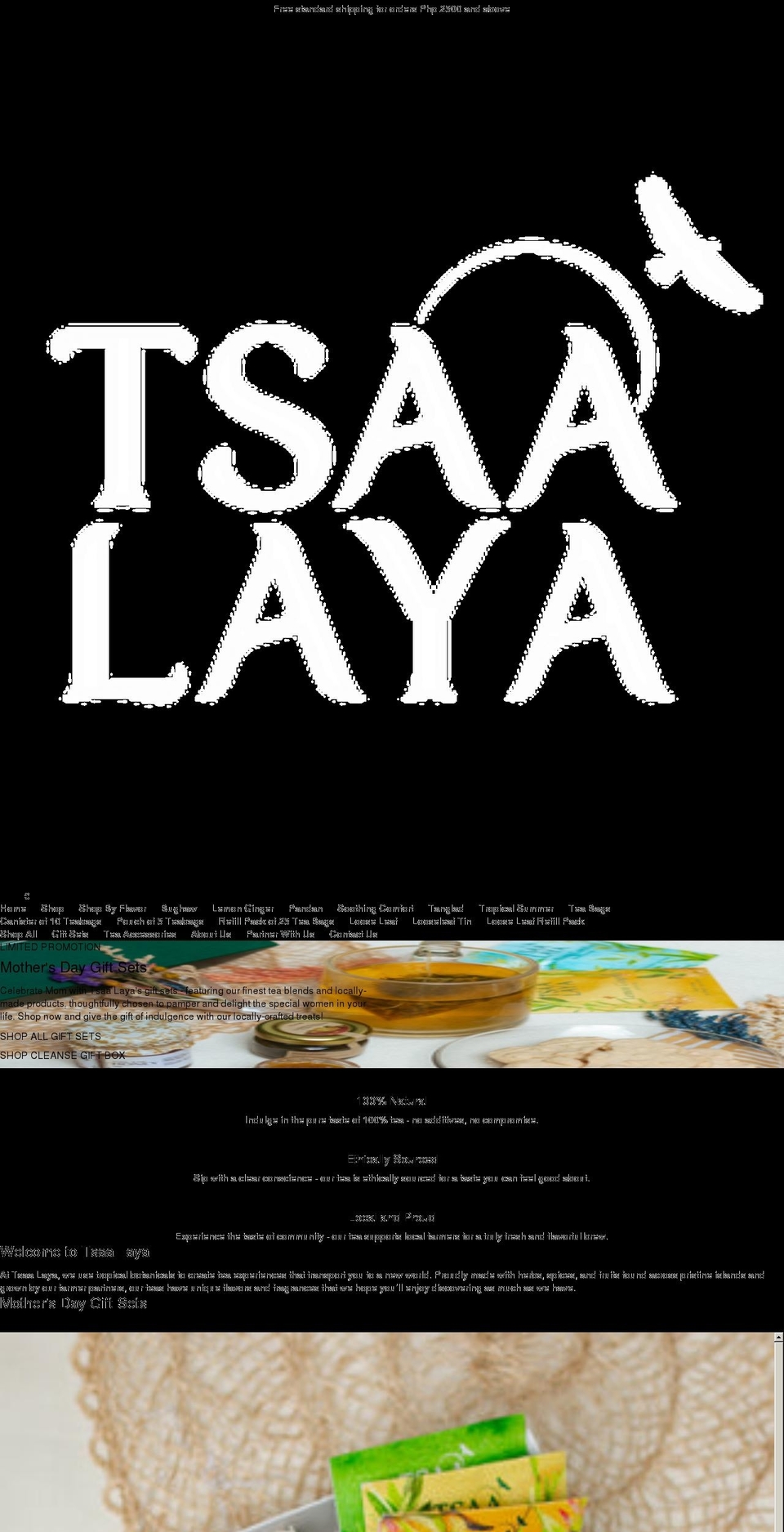 tsaalaya.com shopify website screenshot