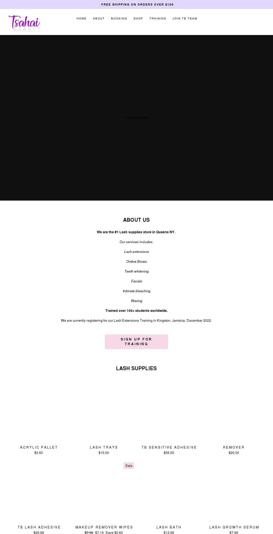 tsahaibeauty.com shopify website screenshot