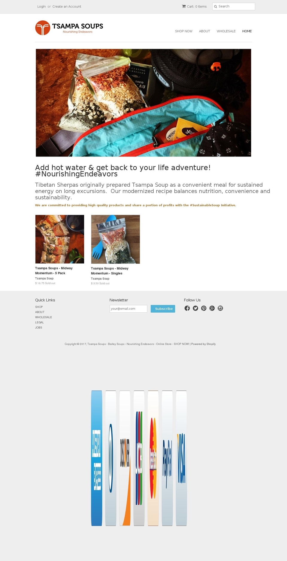 tsampasoups.com shopify website screenshot