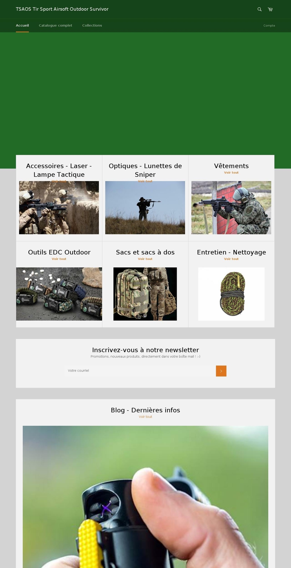 tsaos.net shopify website screenshot
