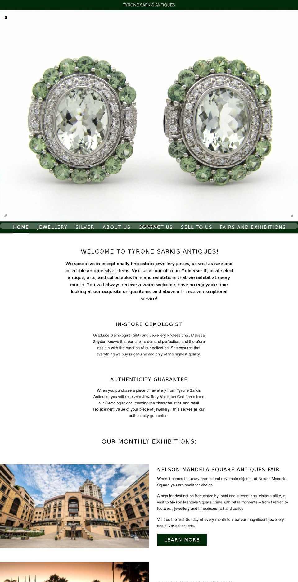 tsarkisantiques.com shopify website screenshot