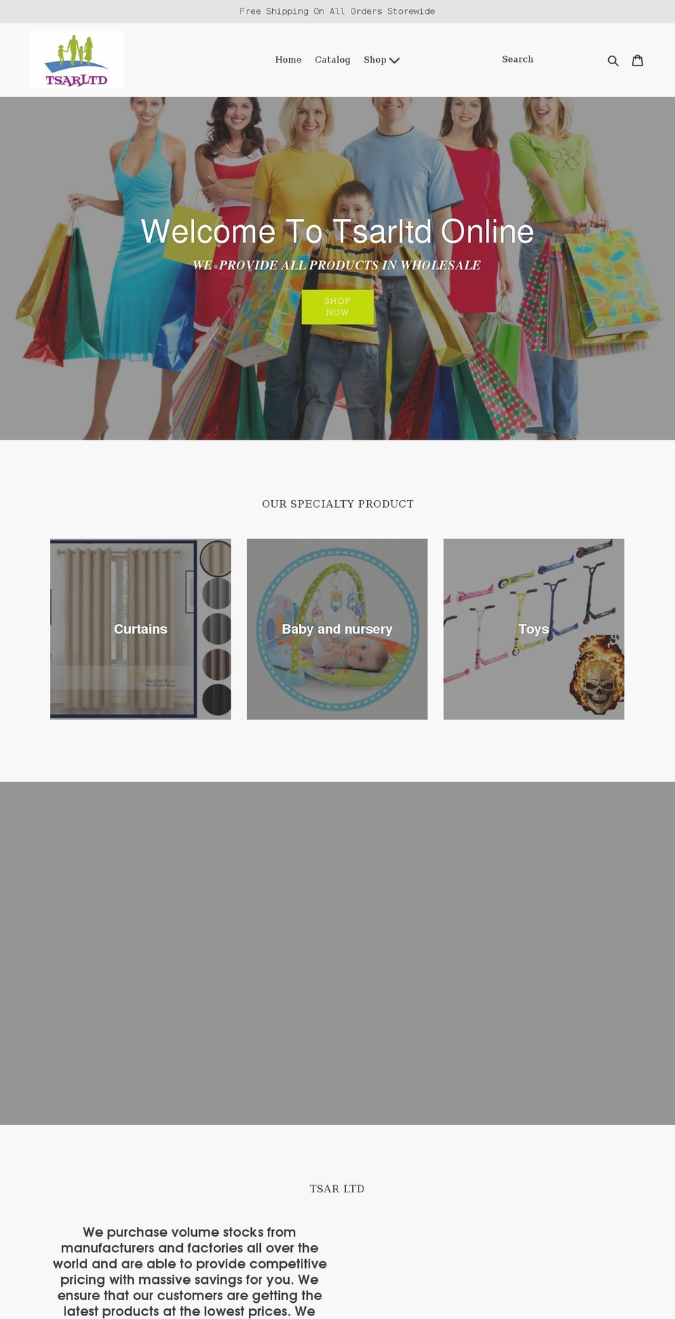 tsarltd.com shopify website screenshot