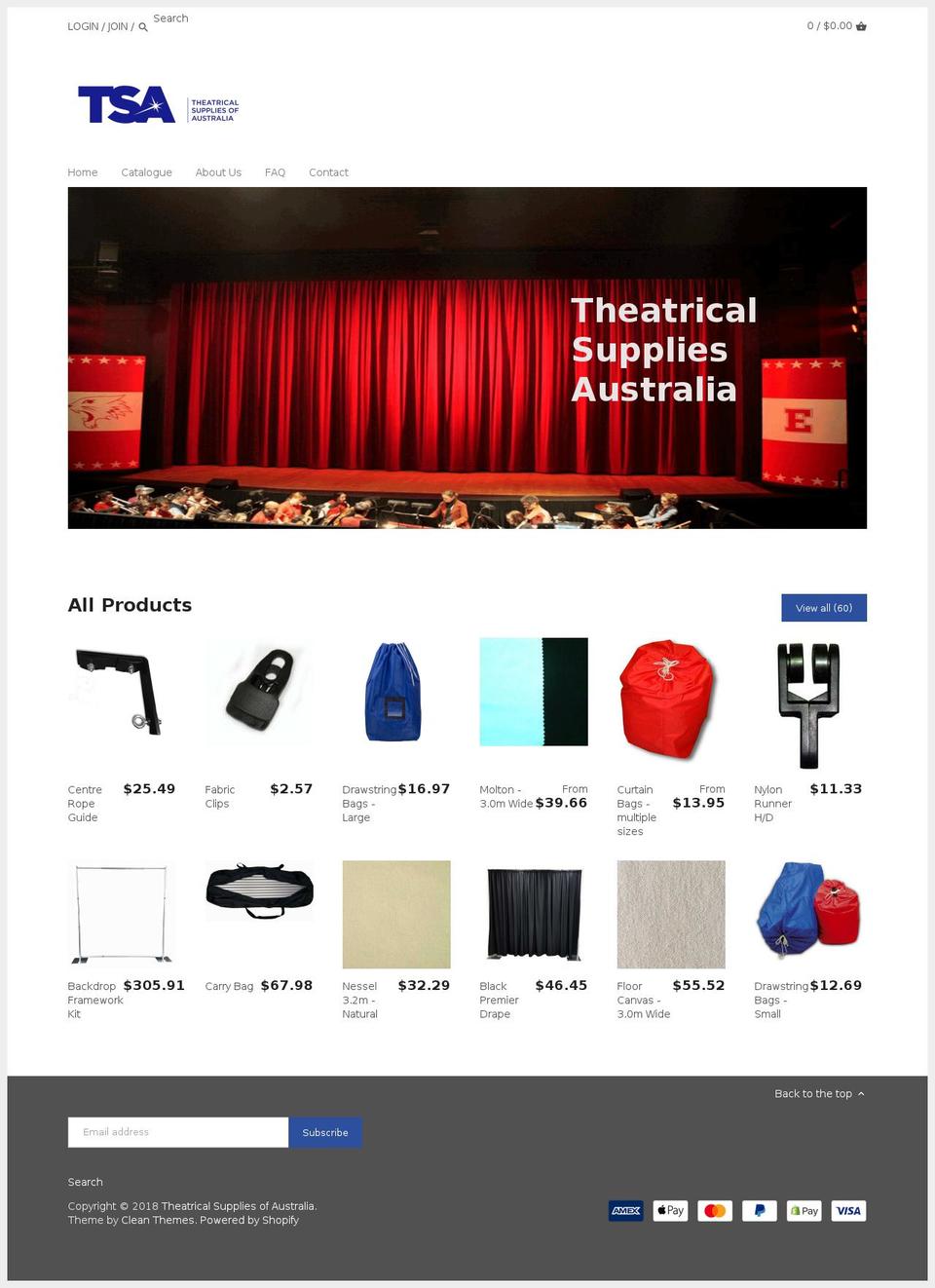 tsaweb.store shopify website screenshot