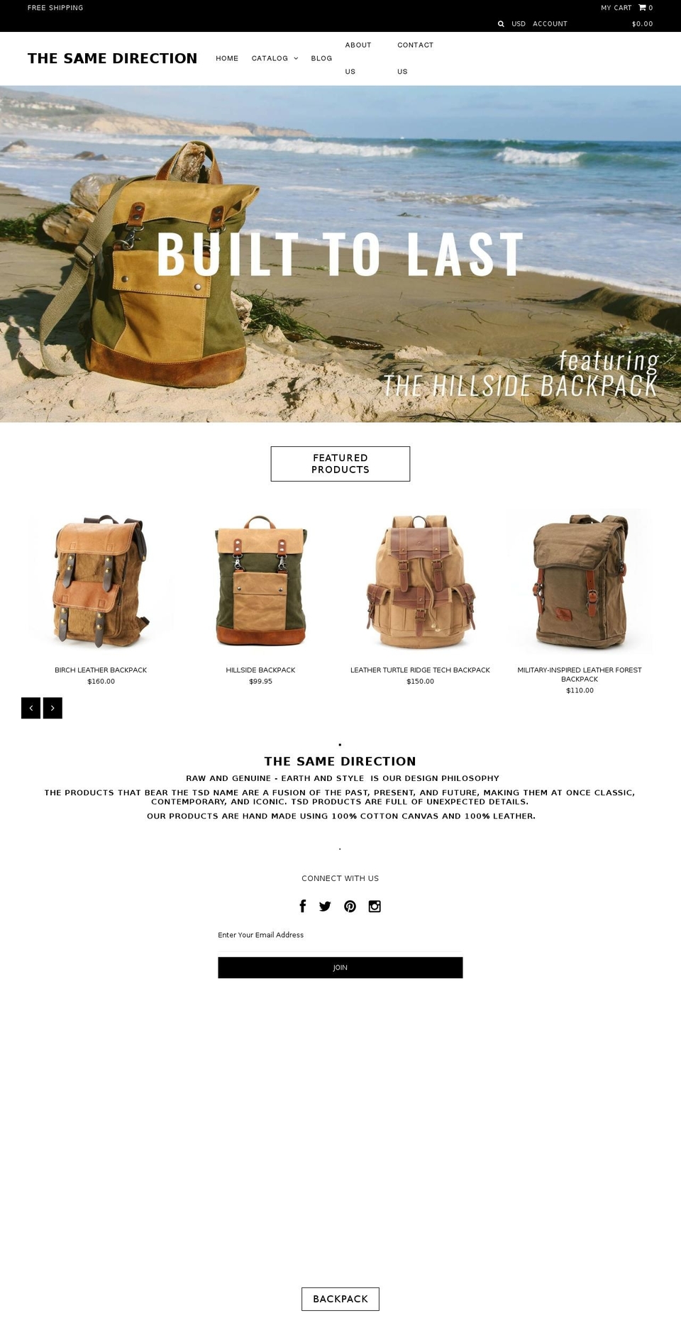 tsdbrand.com shopify website screenshot