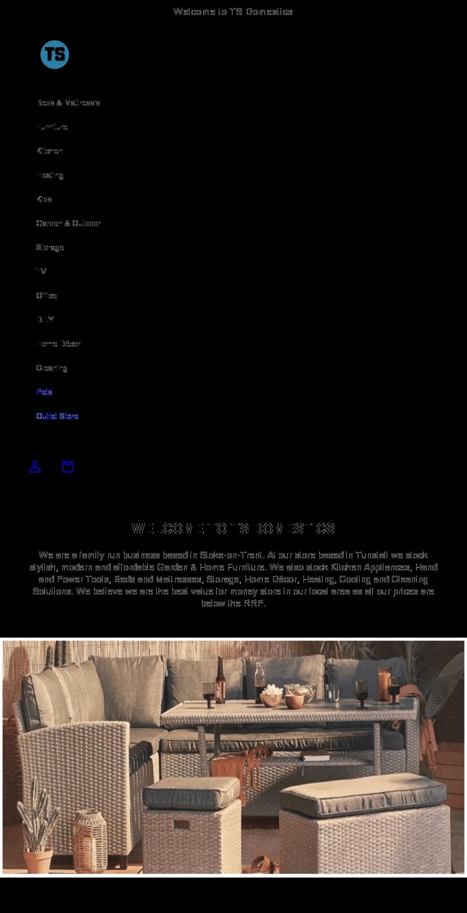 tsdomestics.com shopify website screenshot