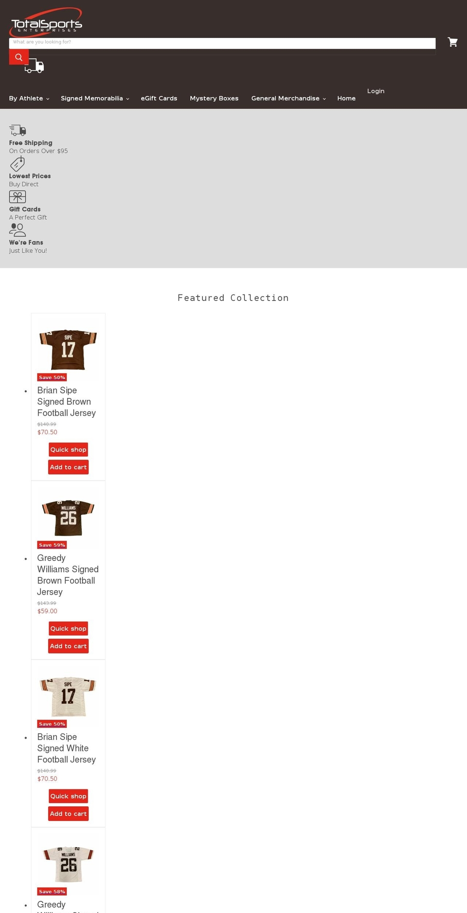 tsecleveland.com shopify website screenshot