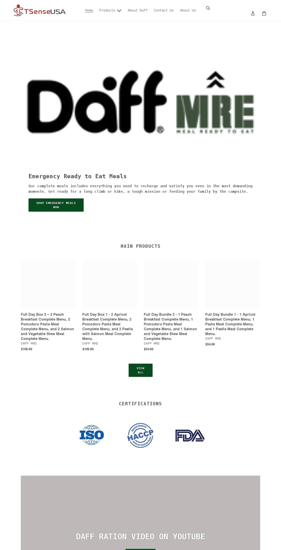 tsenseusa.com shopify website screenshot