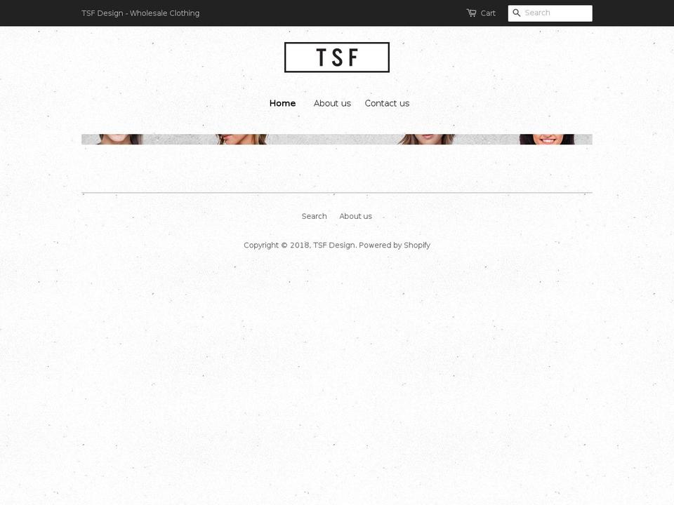 tsfdesign.com shopify website screenshot