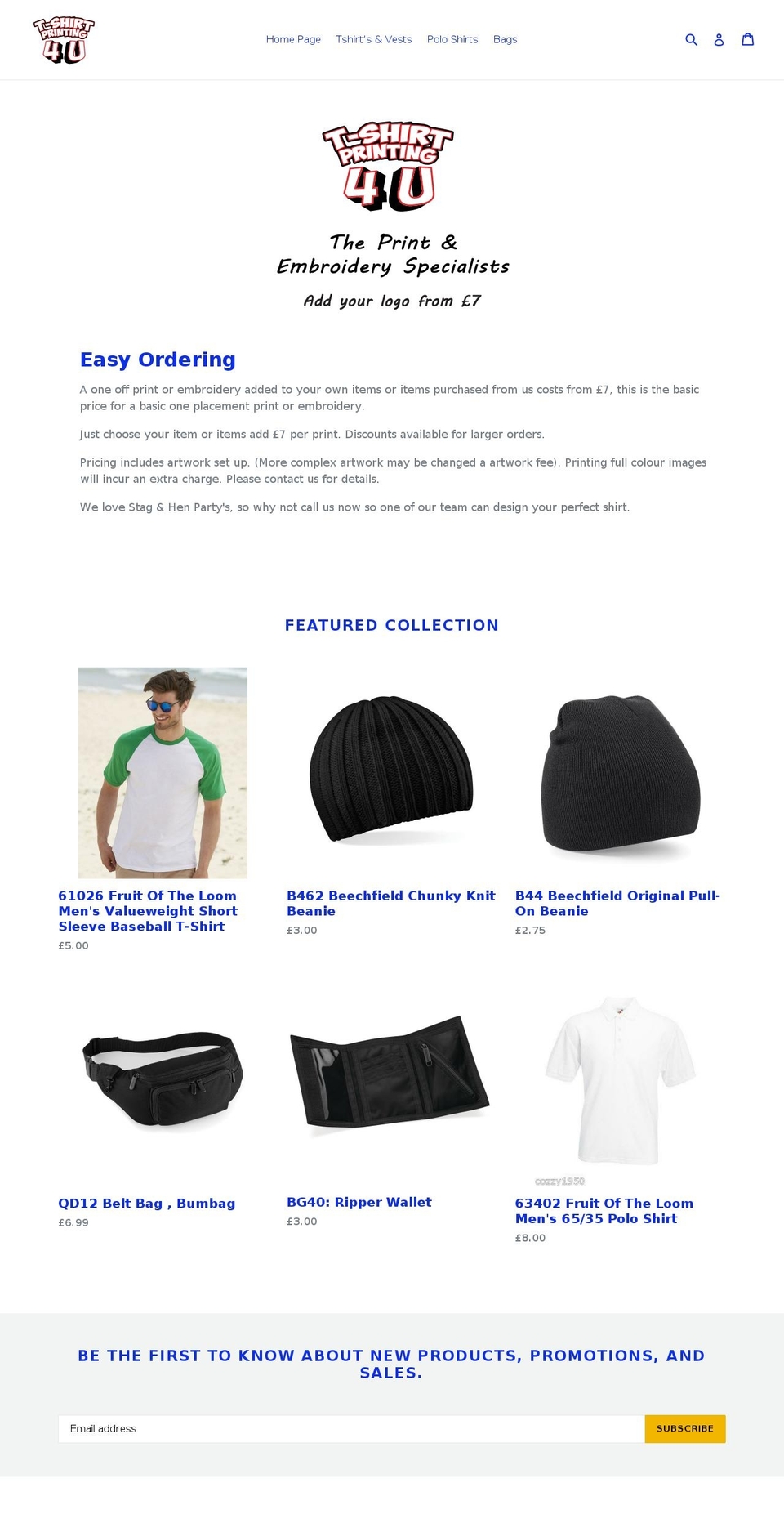 Saffron Shopify theme site example tshirt-printing4u.com