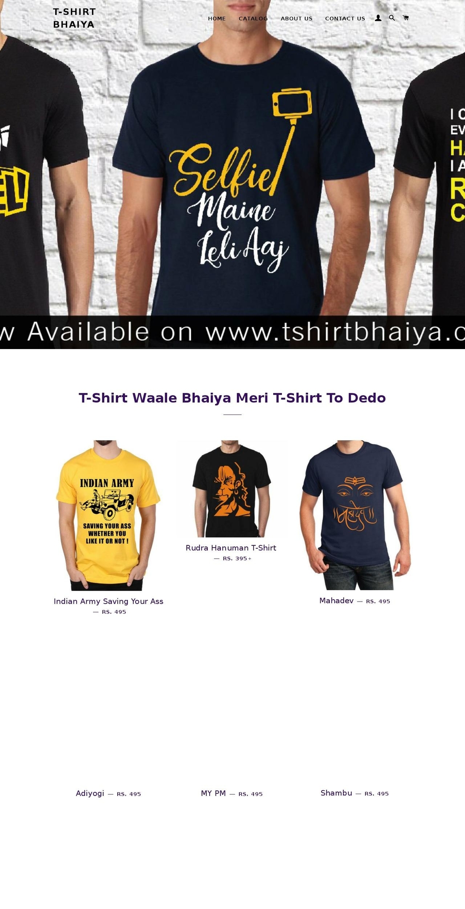 tshirtbhaiya.com shopify website screenshot