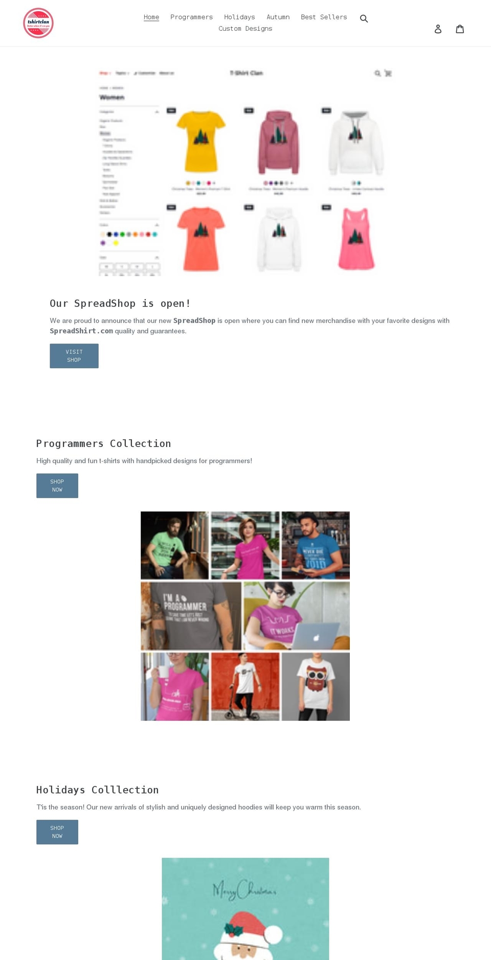 tshirtclan.shop shopify website screenshot