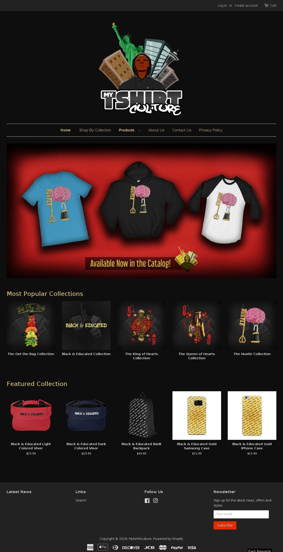 tshirtculture.biz shopify website screenshot