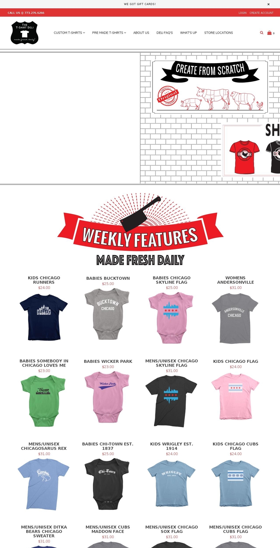 T-Shirt Deli Shopify theme site example tshirtdeli.com