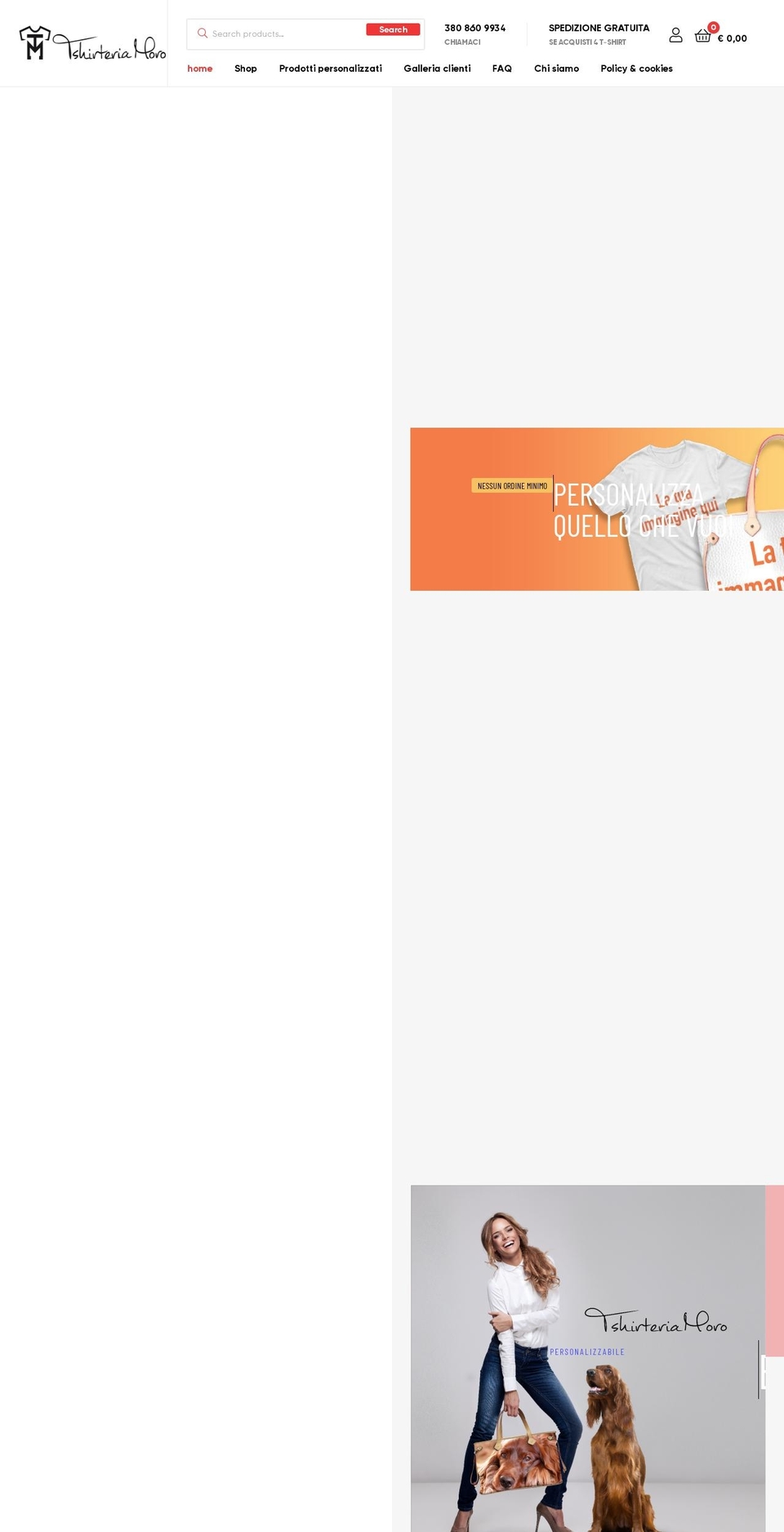 tshirteriamoro.com shopify website screenshot