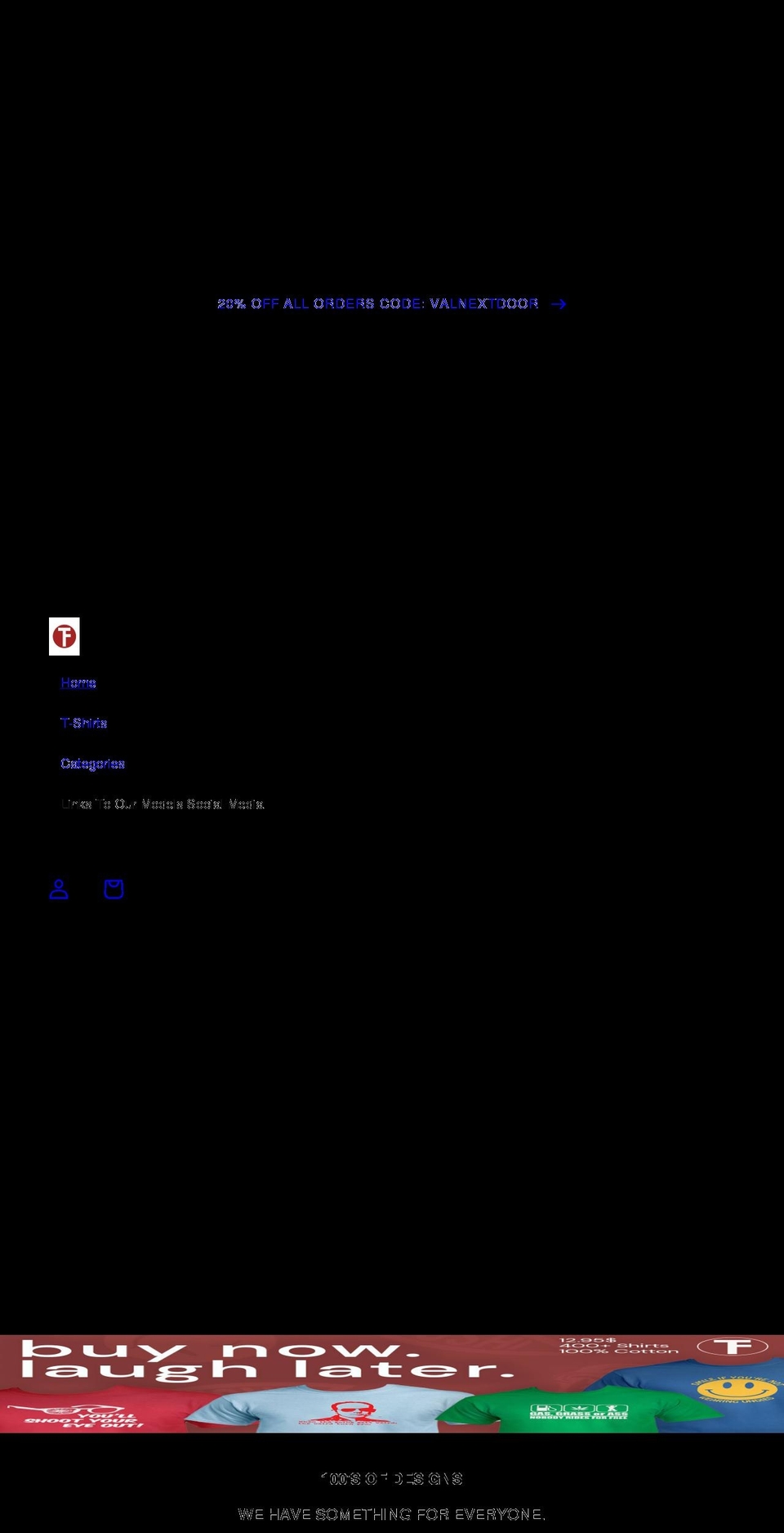 tshirtfuxx.com — Shopify storefront screenshot