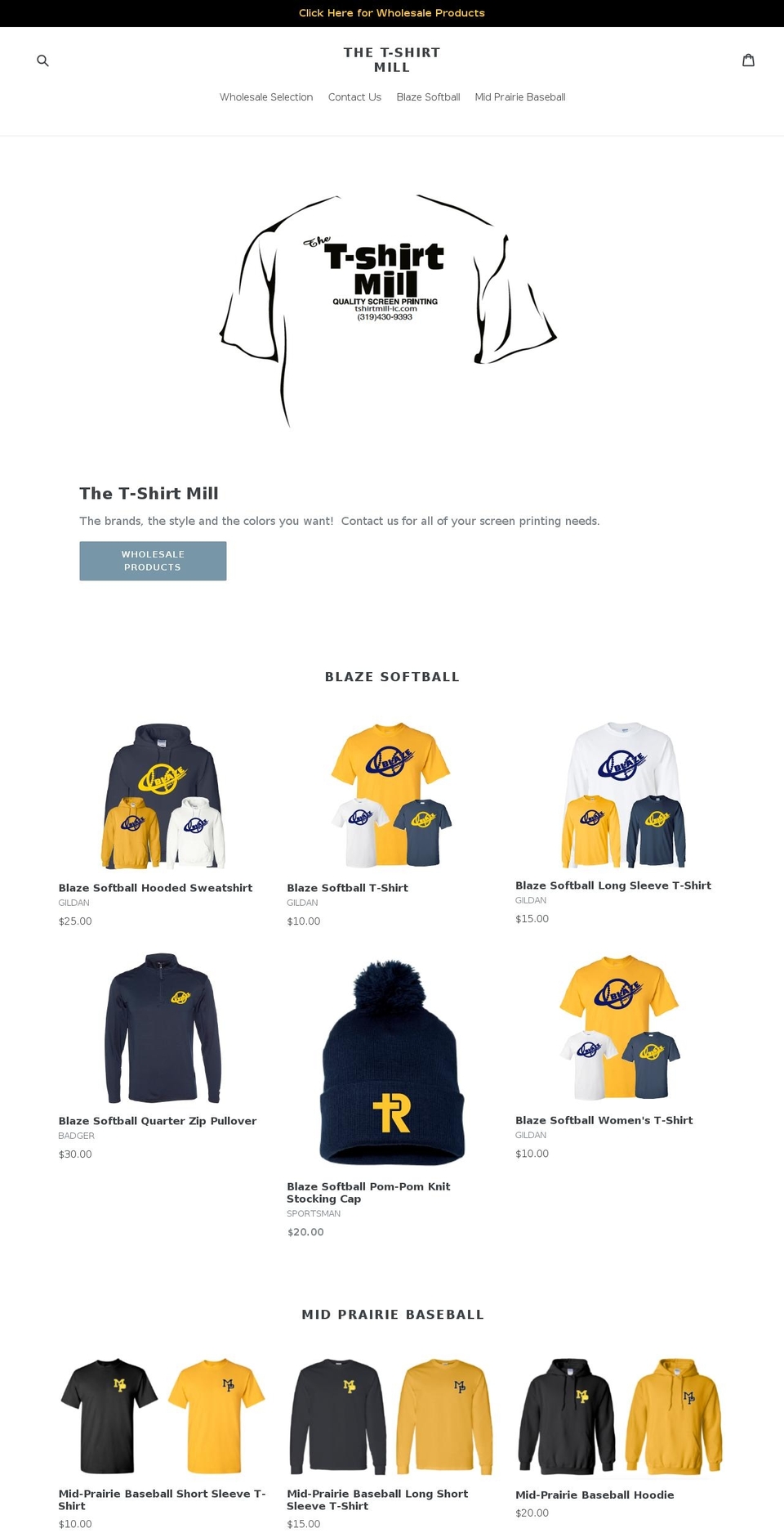 tshirtmill-ic.com shopify website screenshot