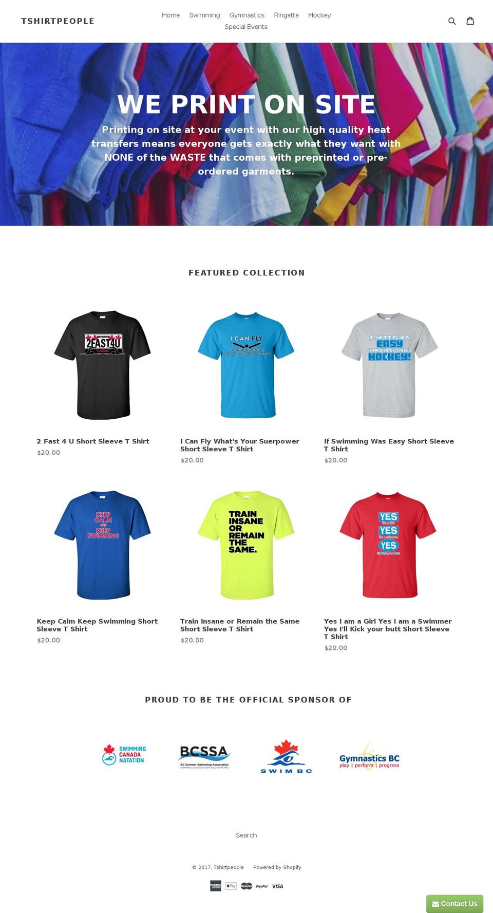 tshirtpeople.ca shopify website screenshot